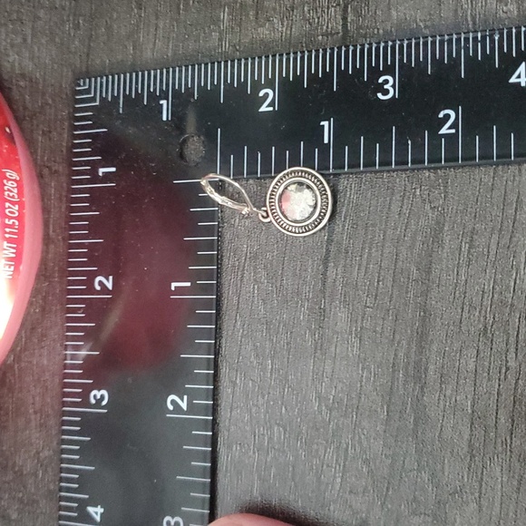 Round Medallion Circle Drop Earrings E1018 - Picture 2 of 2